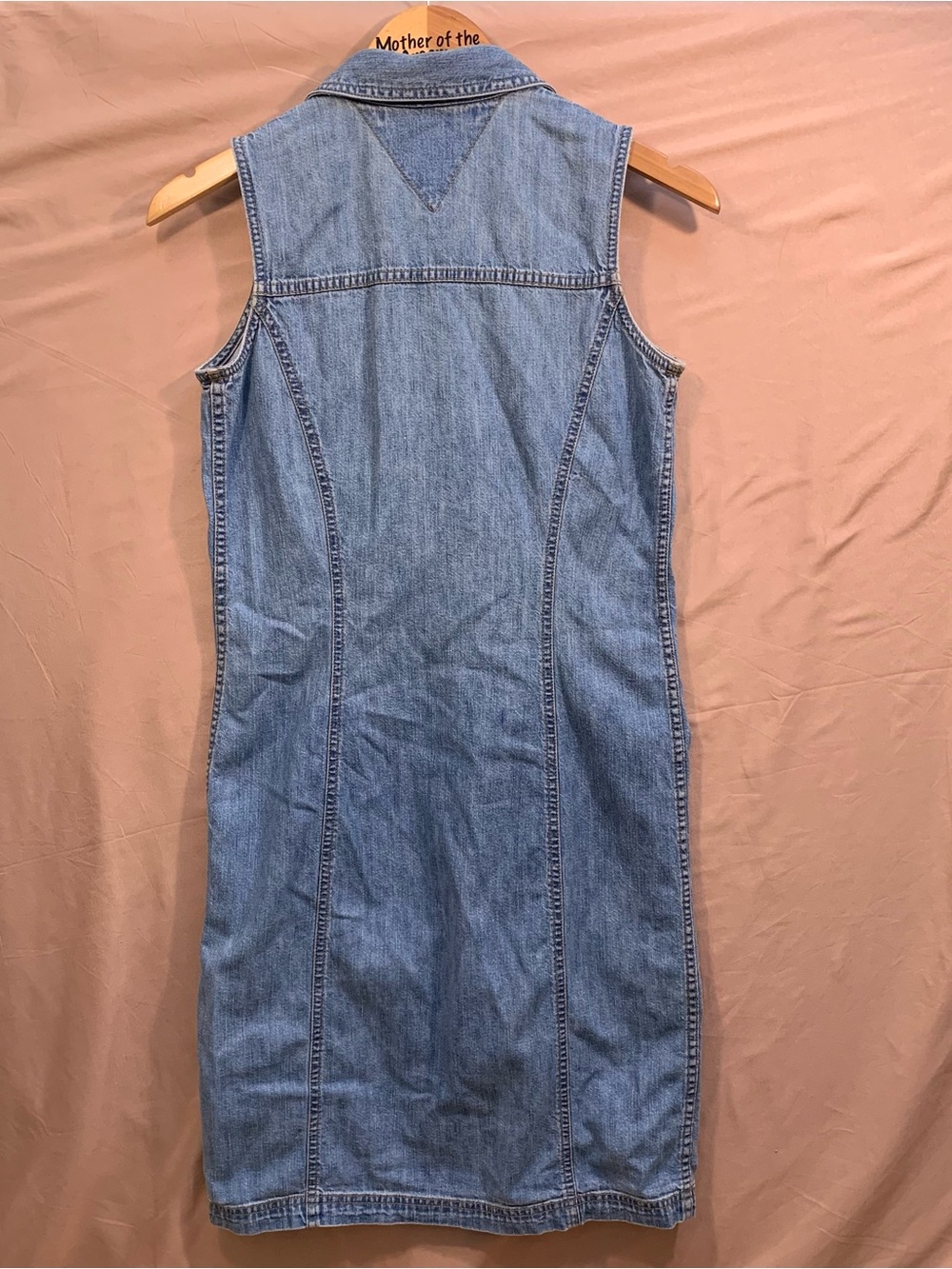 Tommy Hilfiger Sleeveless Denim Midi Shirt Dress - Light Blue Size 2 - Picture 2 of 10